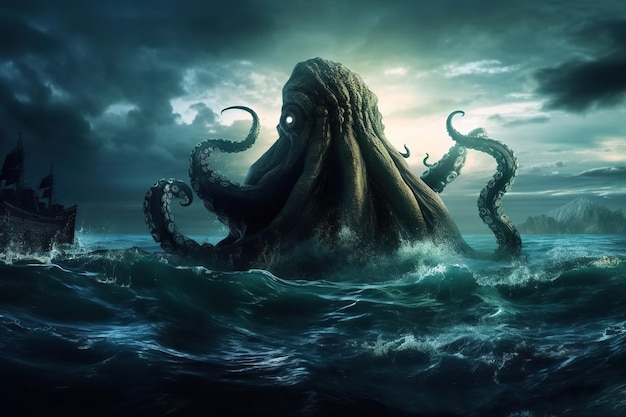 Foto ritratto del mostro di cthulhu