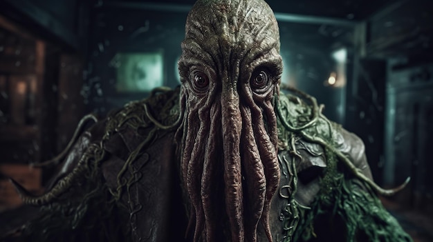 Foto ritratto del mostro di cthulhu