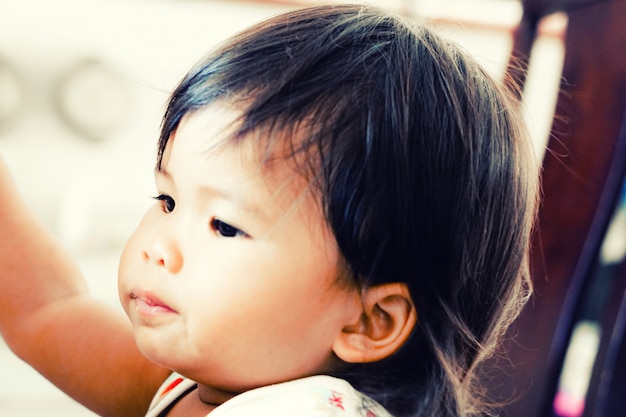 Portrait of  cute  asian  girl  