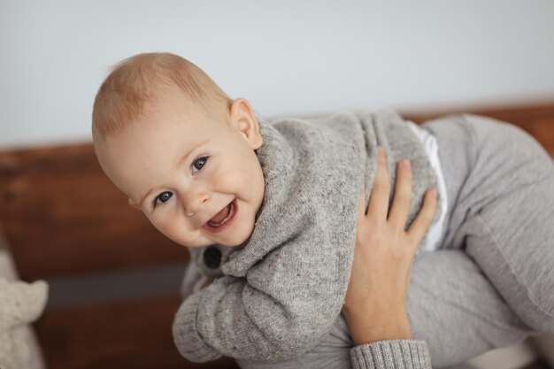 Photo portrait of cute baby boy