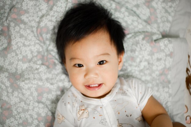 Photo portrait of cute baby boy