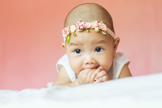 Foto ritratto di una bambina carina