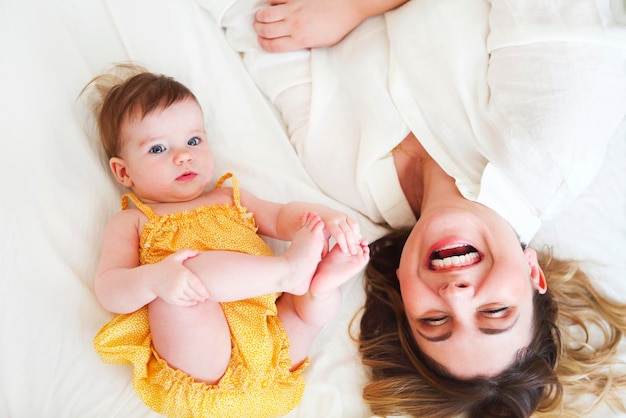 Photo portrait of cute baby girl