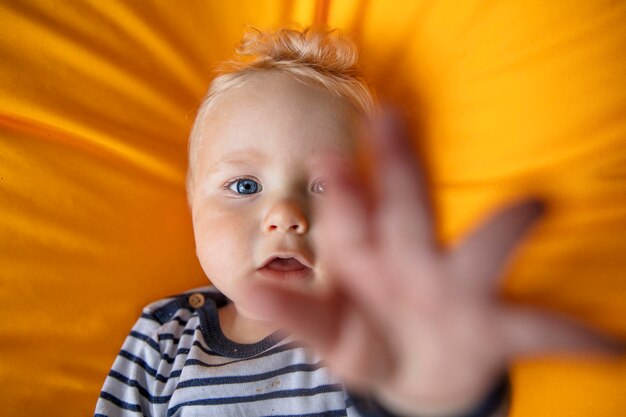 Portrait of cute baby girl