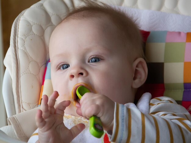 Photo portrait of cute baby