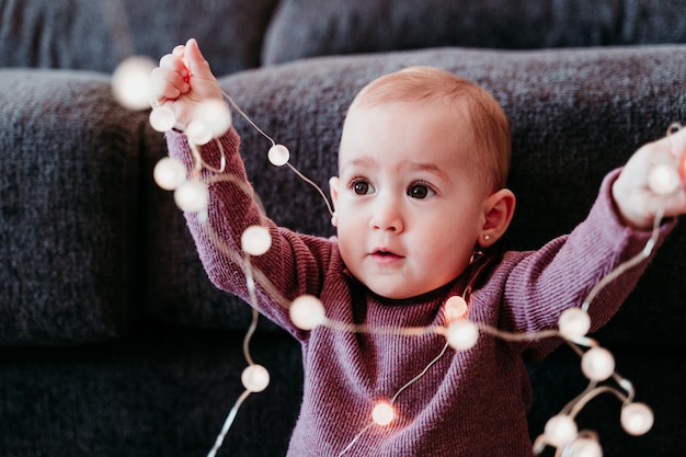 Photo portrait of cute baby