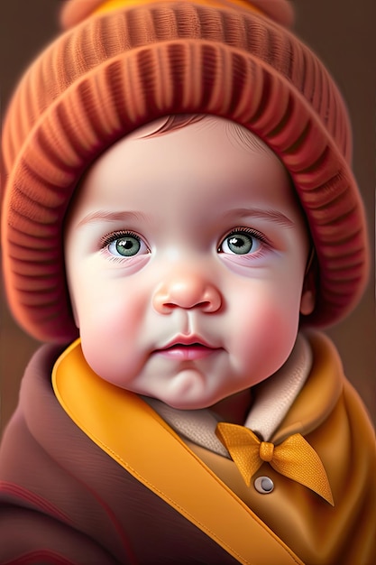 可愛い赤ちゃんの肖像画