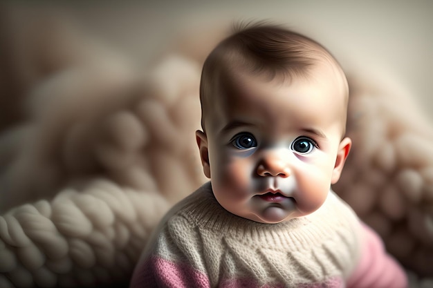 귀여운 아기의 초상화