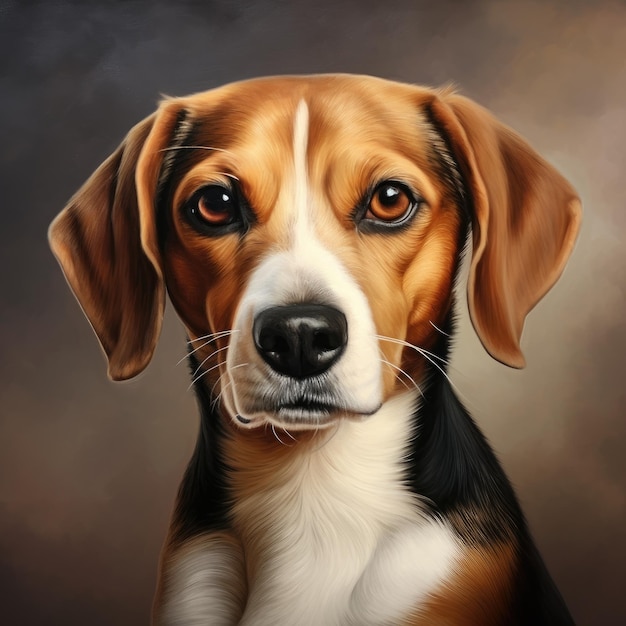 Portrait of a cute beagle dog