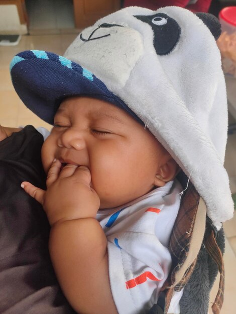 Portrait of cute boy sleeping