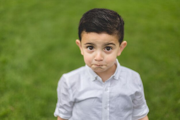 Photo portrait of cute boy