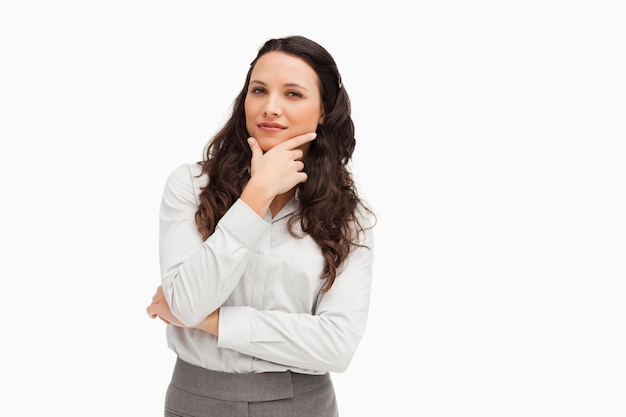 Portrait of a cute businesswoman posing