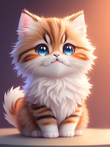 かわいい猫の肖像画生成 AI