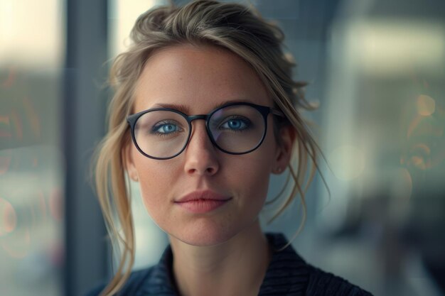 Portrait of a cute confident business woman in office