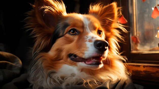 可愛い犬の肖像画