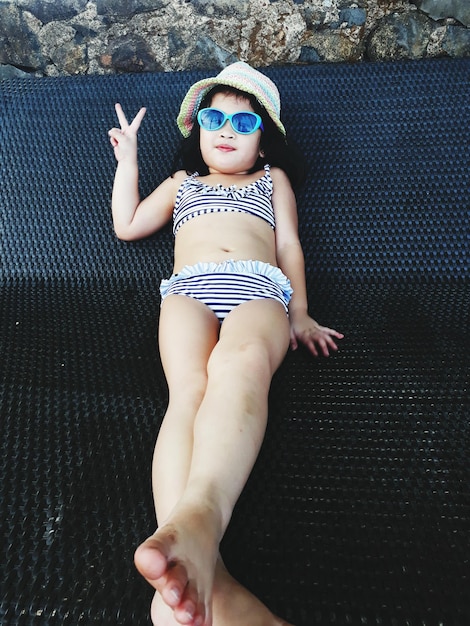 Portrait of cute girl on beach