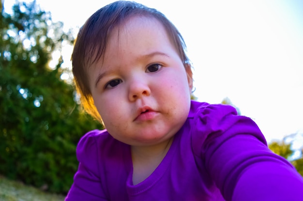 Photo portrait of cute girl