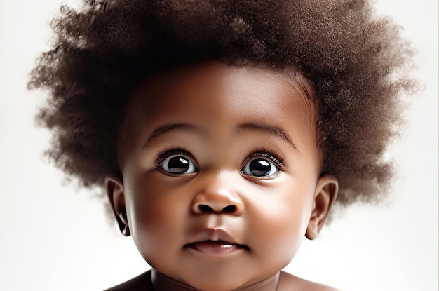 Portrait of cute little baby generative ai