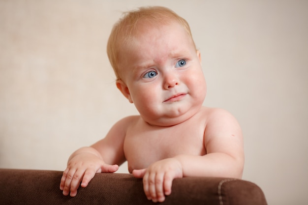 Portrait of a cute little baby girl