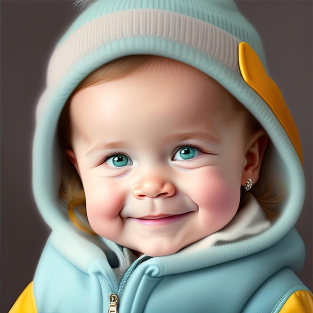 Portrait of cute little baby