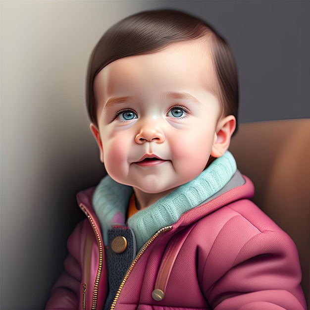 Portrait of cute little baby