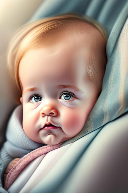 Portrait of cute little baby