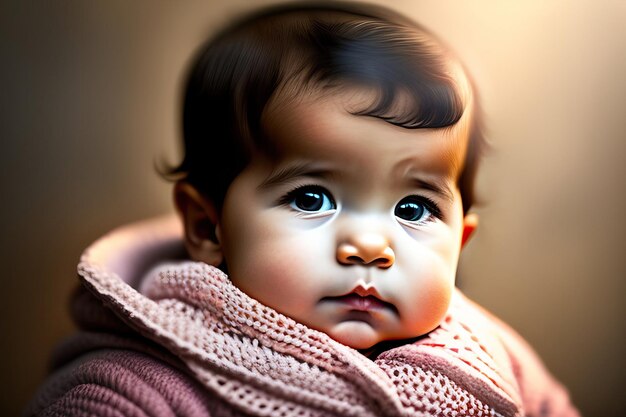 Portrait of cute little baby