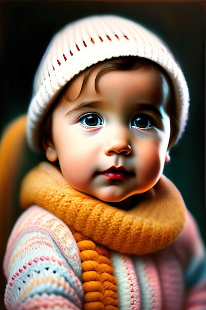 Portrait of cute little baby