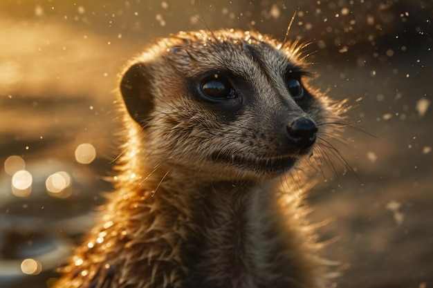 Portrait Of Cute Meerkat