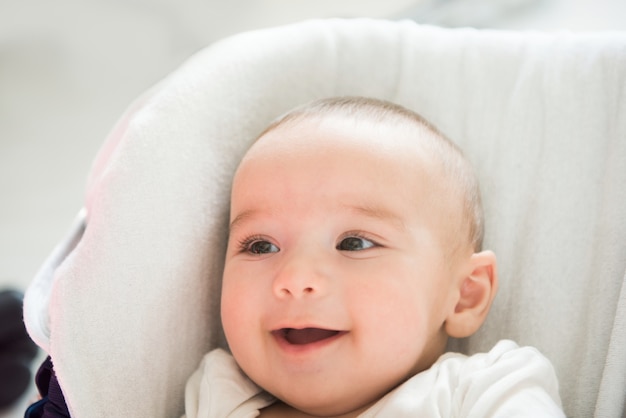 Portrait of a cute newborn