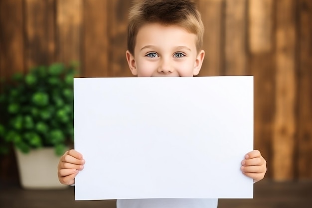 Photo portrait of cute school boy with backpack outdoors