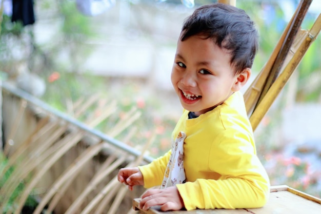 Portrait of cute smiling boy