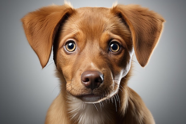 portrait of cute smiling happy puppy