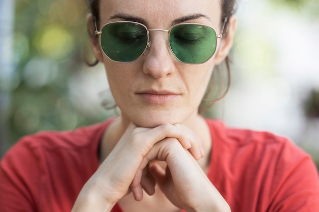 Portrait of a cute woman