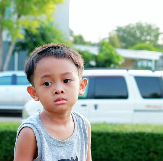 Portrait of a cute young Asian kid in Thailand