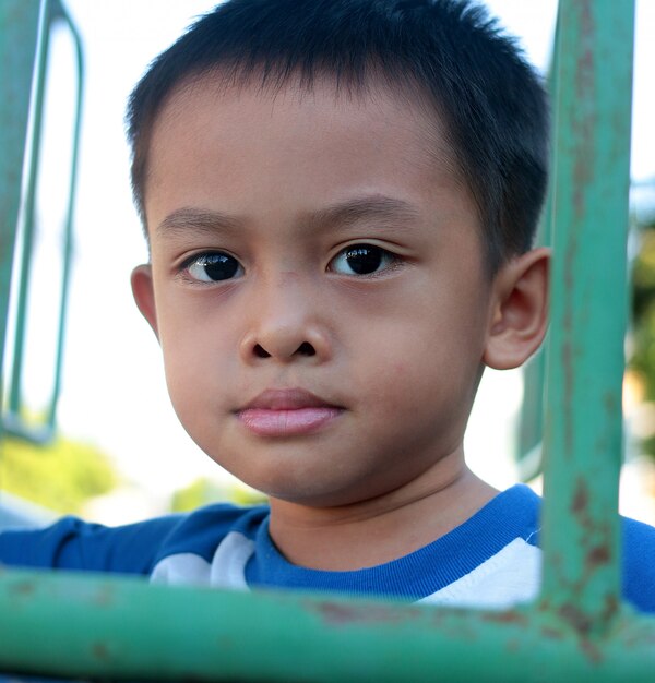 Portrait of a cute young Asian kid in Thailand