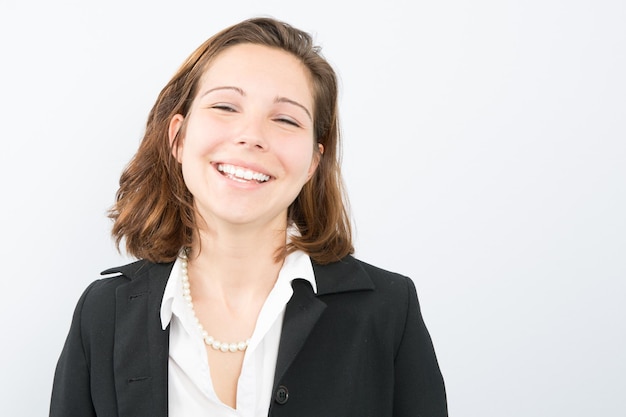 Portrait of a cute young business woman smiling