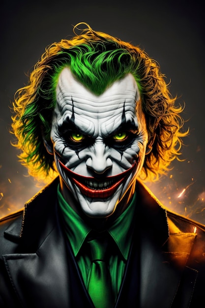 Premium AI Image | Portrait of the Dark Joker