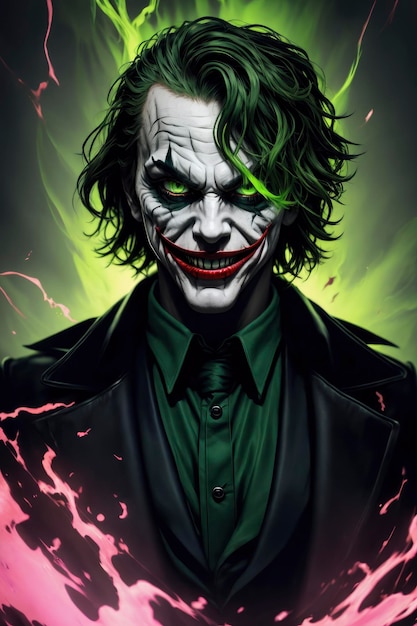 Premium AI Image | Portrait of the Dark Joker