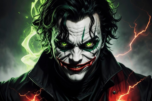 Premium AI Image | Portrait of the Dark Joker