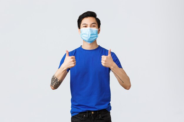 Portrait of delivery man with face mask