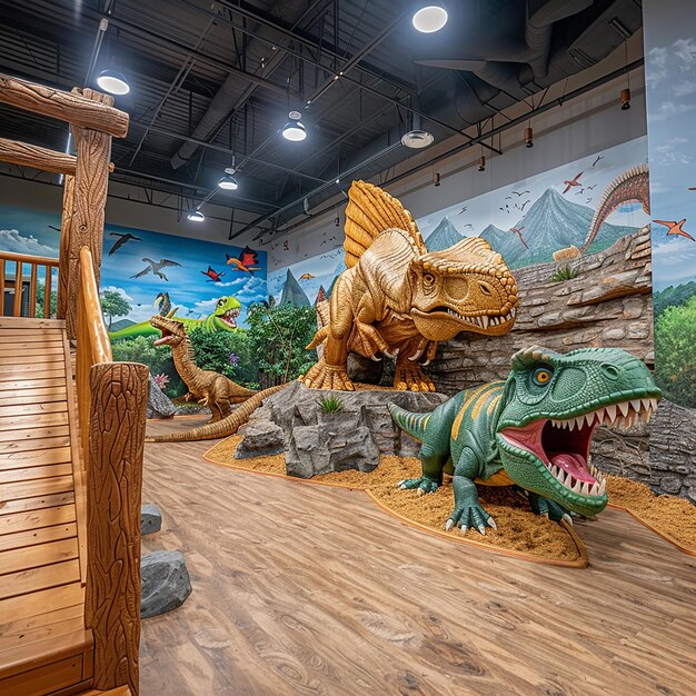 Photo portrait of dino discovery kids play zone