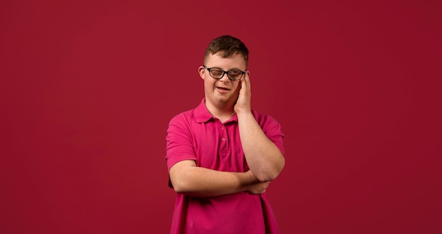 Photo portrait of disabled man