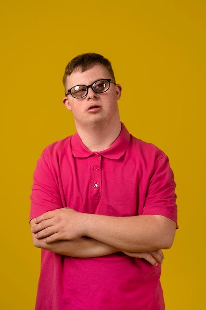 Photo portrait of disabled man