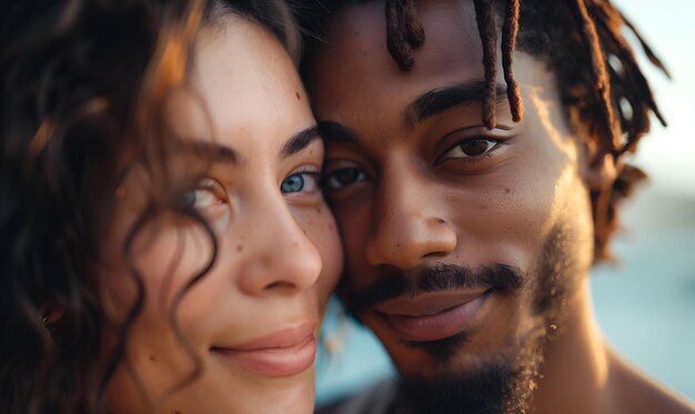 Photo portrait of a diverse multiethnic couple