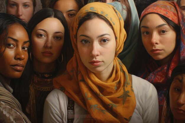 Portrait of Diversity Showcasing the Beauty and Complexity of Mixed Ethnicities