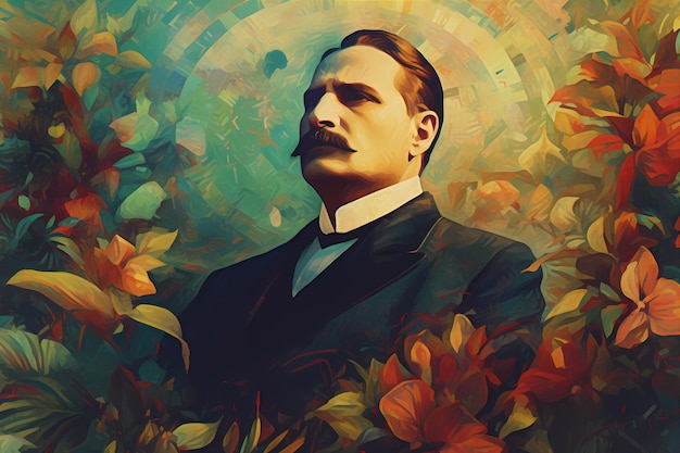 Portrait of Doctor Allama Muhammad Iqbal The national poet of Pakistan