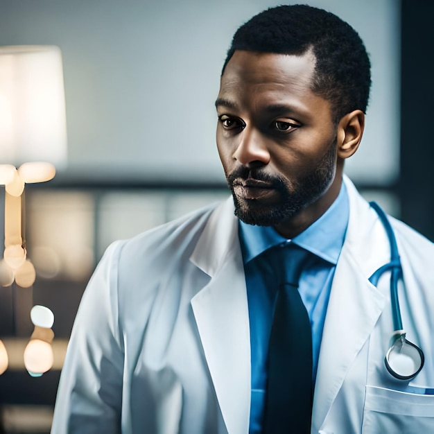 A portrait of a doctor in a clinic looking confident and powerful