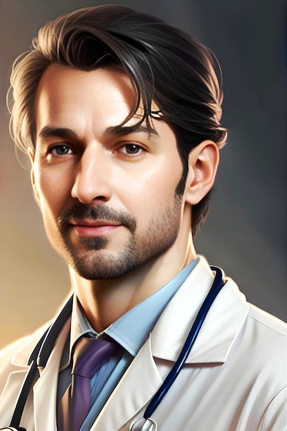 A portrait of a doctor