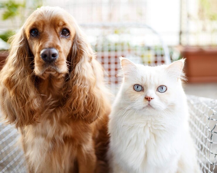 Photo 犬と猫の肖像画